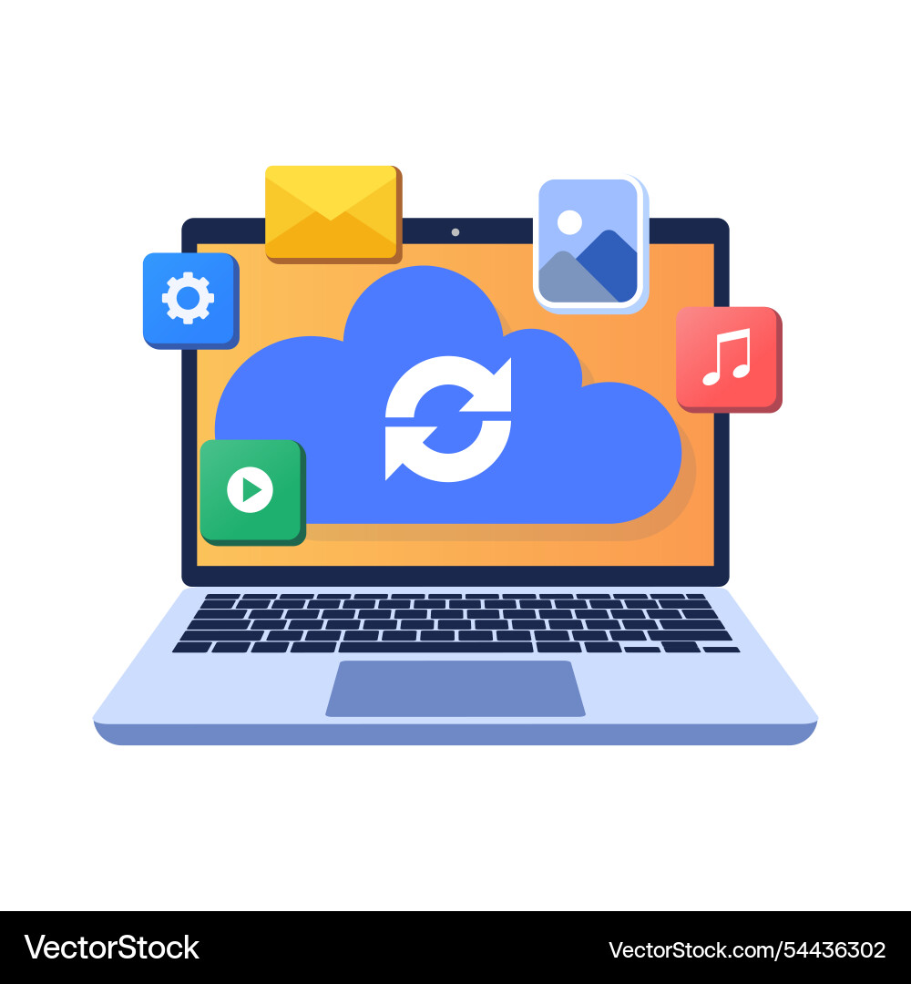 Cloud Computing und Datenbankdienst synchronisieren Cloud Computing und Datenbankdienst synchronisieren vektorbild