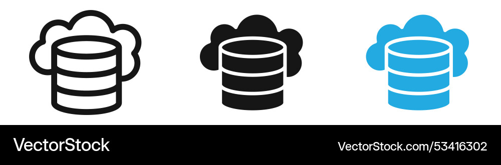 Cloud database icon Vector Image