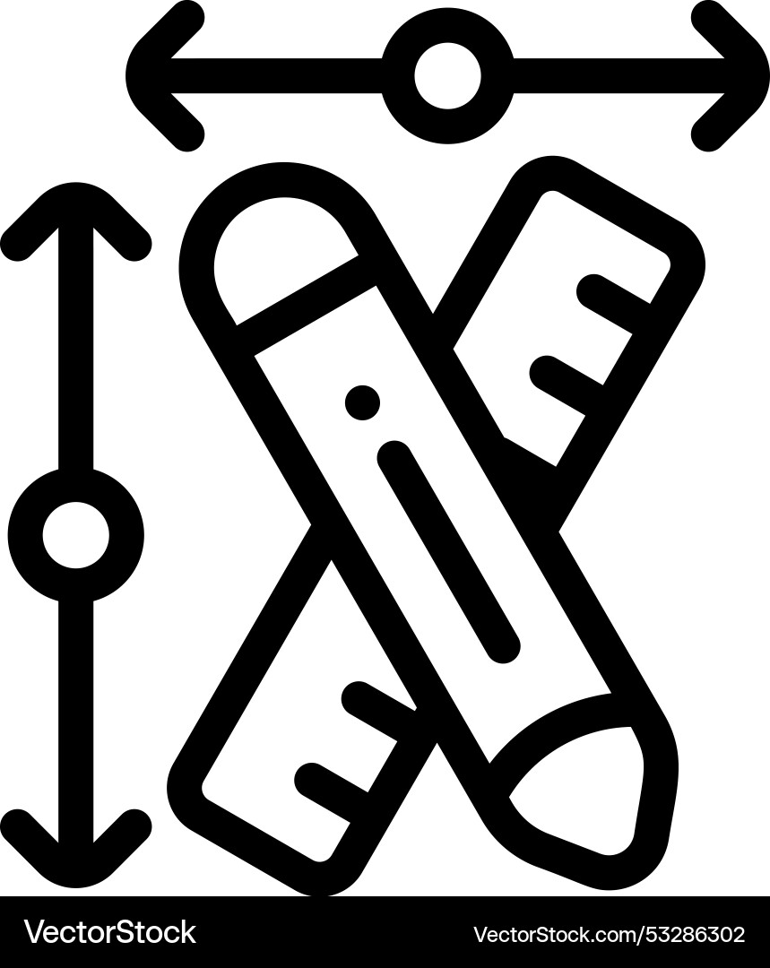 Edit tools icon thin linear style design isolated Edit tools icon thin linear style design isolated vector image