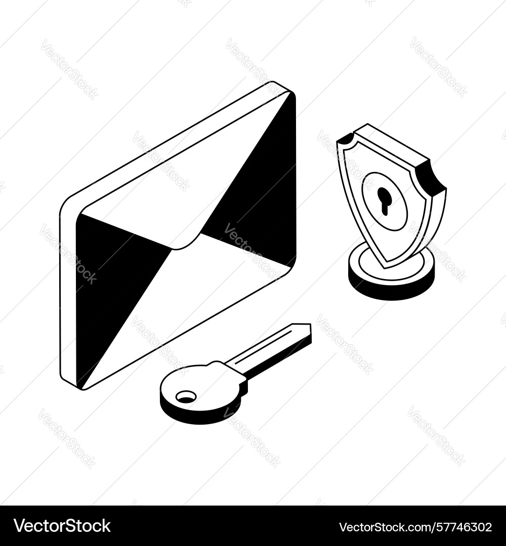 Encrypted message Vector Image