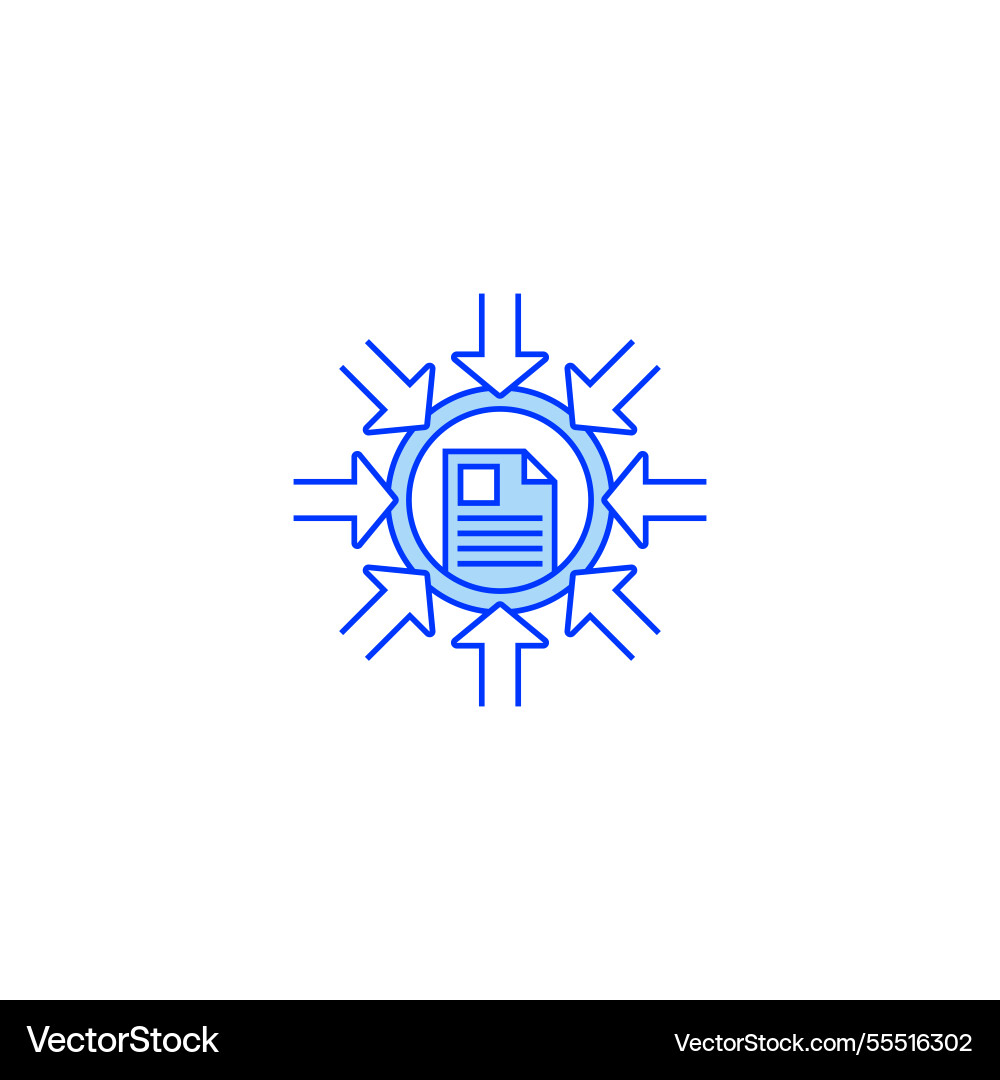 File compression line icon linear style sign File compression line icon linear style sign vector image