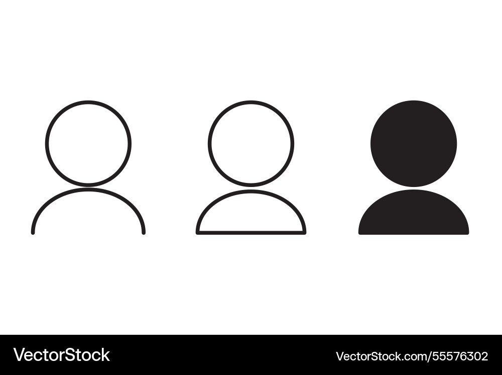 User profile icons minimal person forms simple User profile icons minimal person forms simple vector image
