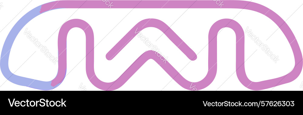 Abstract wavy line icon for dynamic motion design vector image