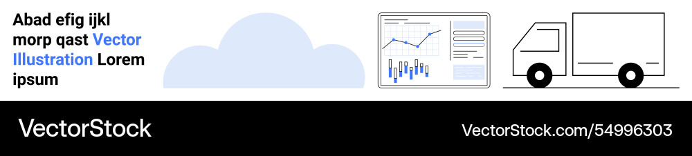Analytics dashboard cloud computing Vector Image