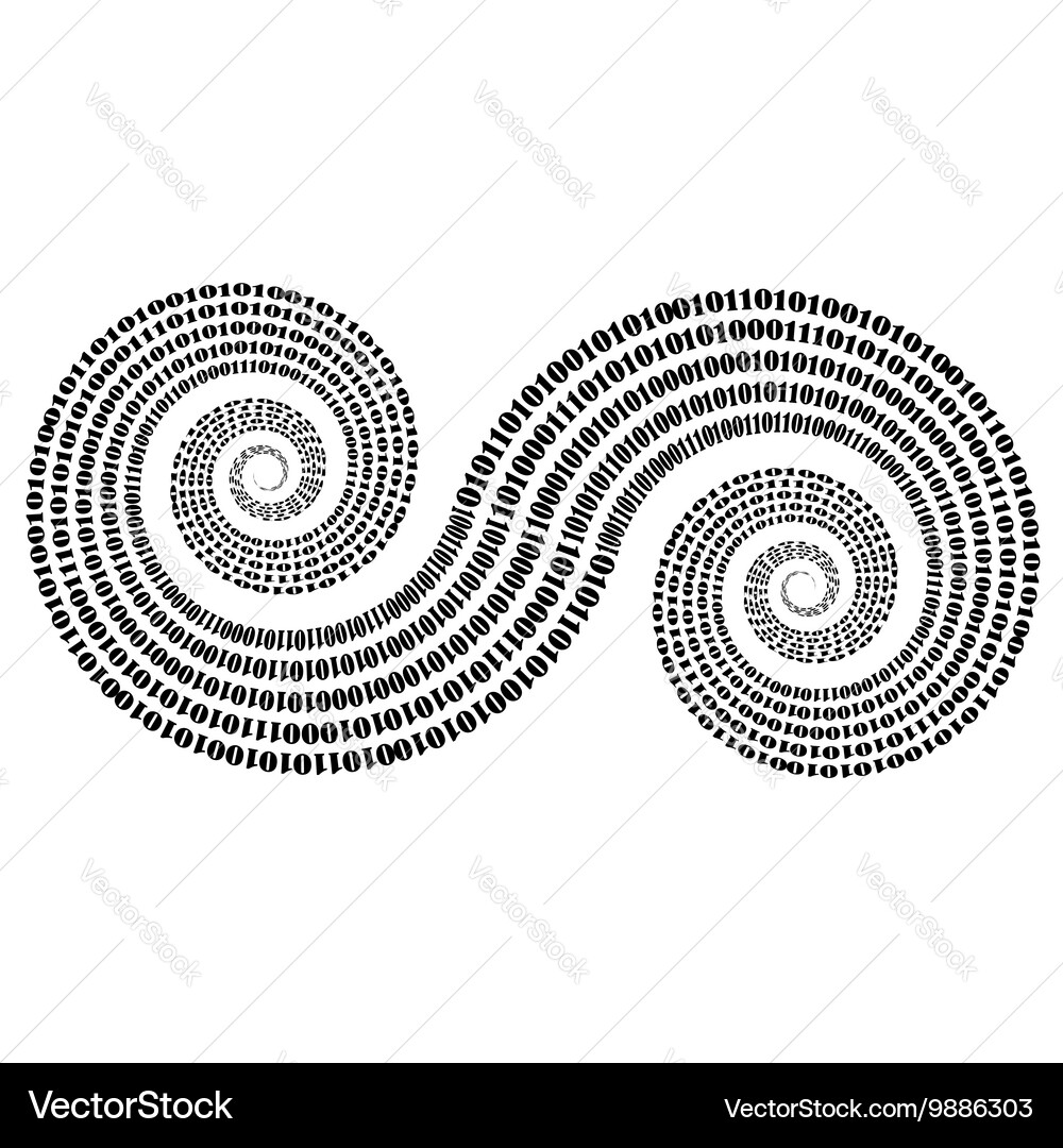 Binary Code Hintergrund Entschlüsselung und Kodierung Vektorbild