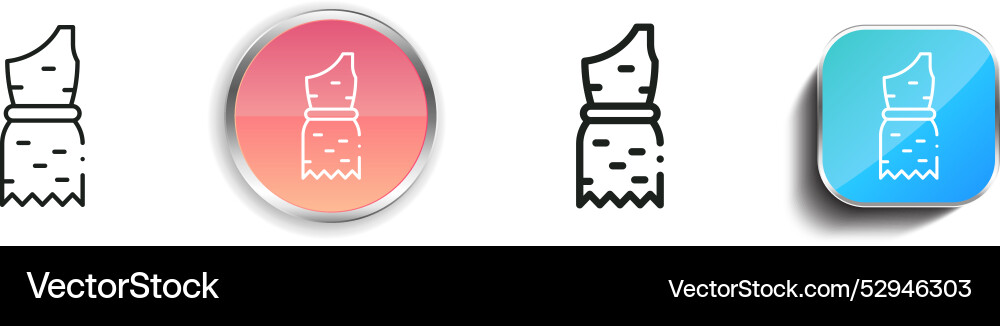 Clothes icon thin linear regular and button style vector image