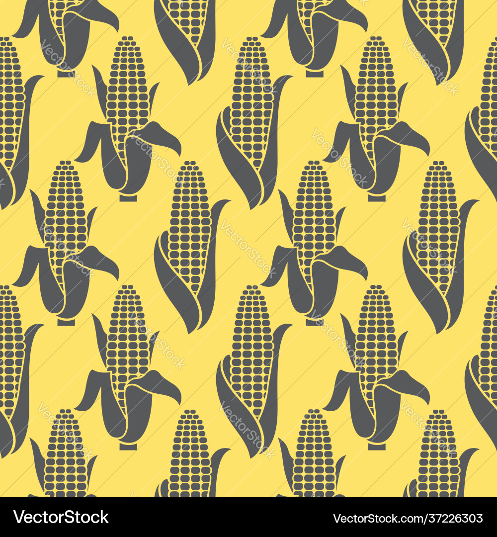 Corn seamless pattern Royalty Free Vector Image