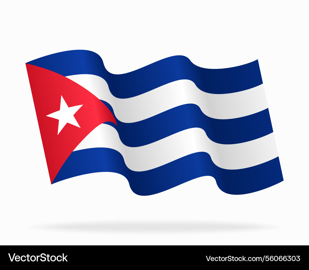Cuban flag wavy background layout Vector Image