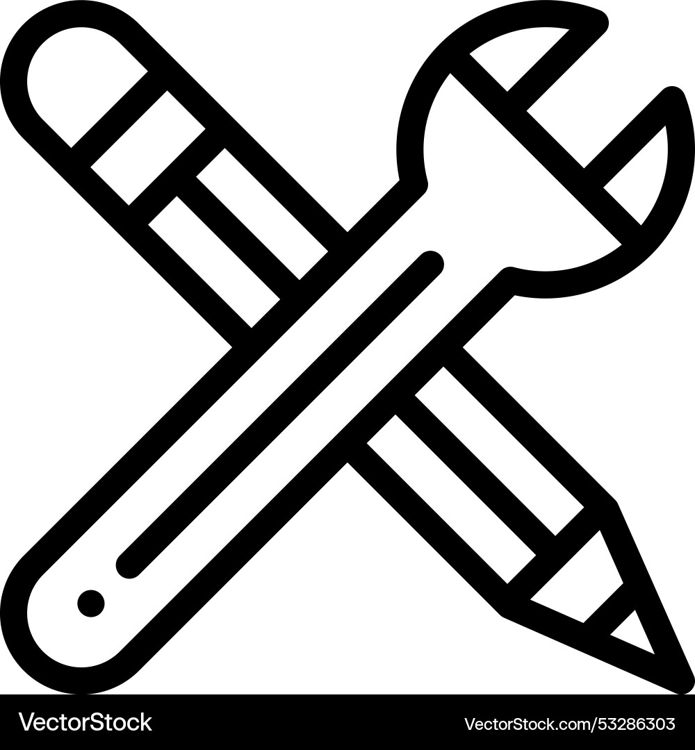 Edit tools icon thin linear style design isolated Edit tools icon thin linear style design isolated vector image