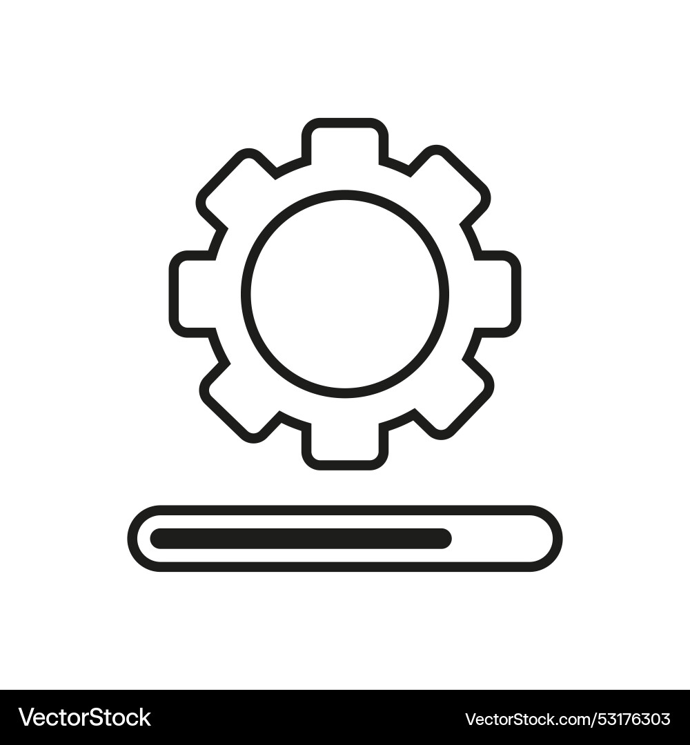 Loading process gear line update system Loading process gear line update system vector image
