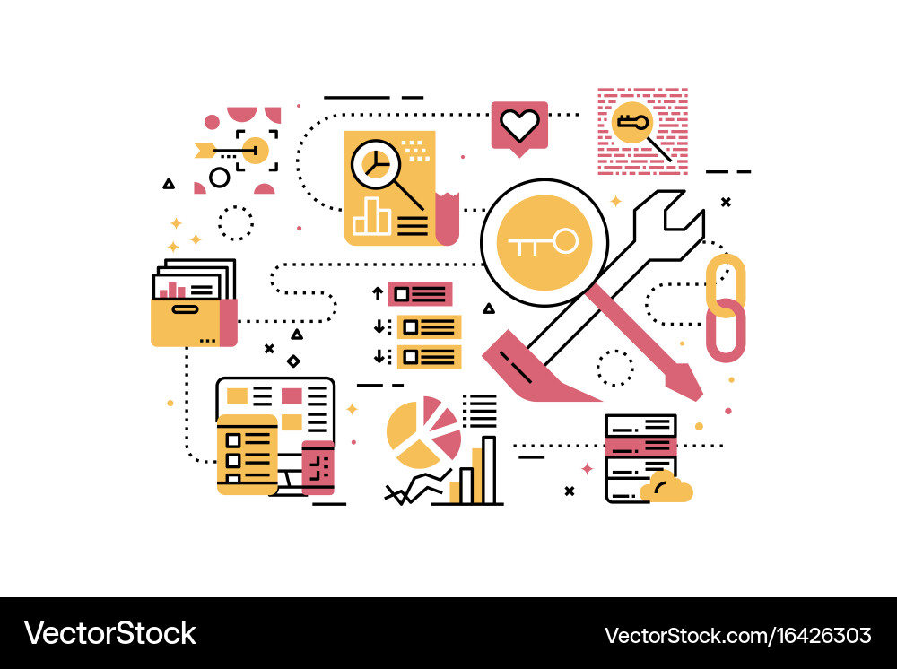 SEO Recruitment Icons Vektorbild