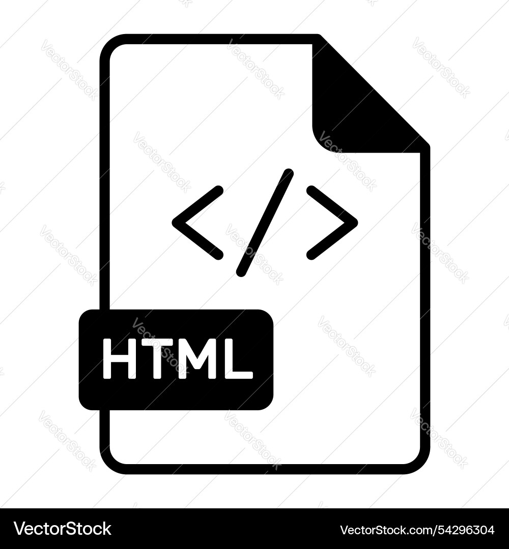 An amazing icon of html file editable design vector image
