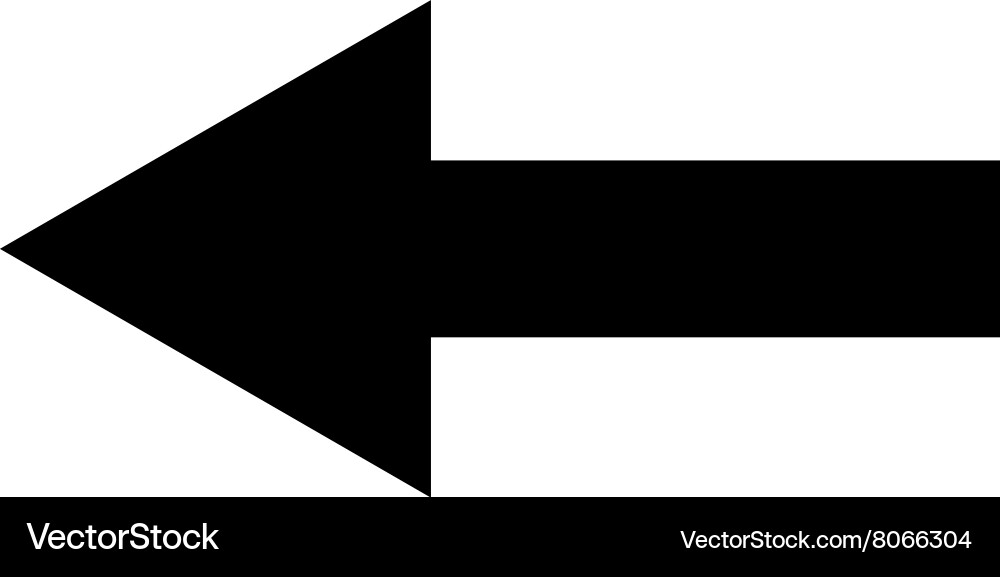 Arrow left flat icon Royalty Free Vector Image