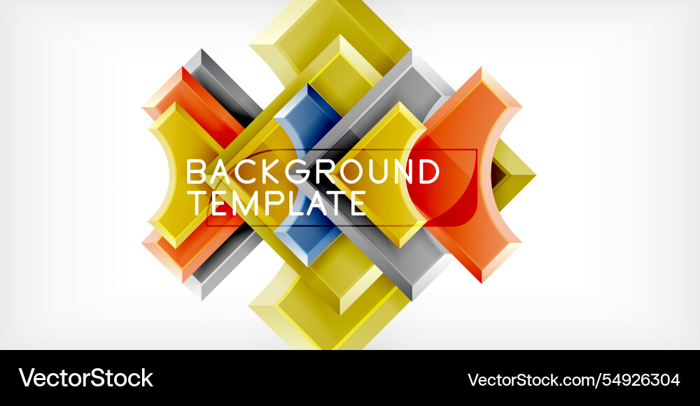 Arrow with round elements color geometric shapes vector image