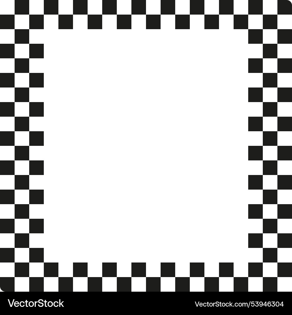 Checkerboard frame square border pattern Vector Image