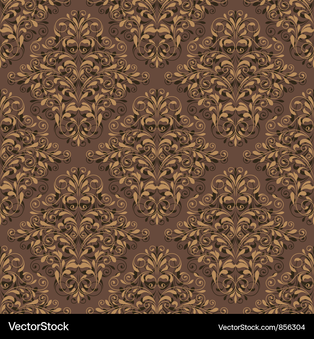 Damask seamless pattern vector image