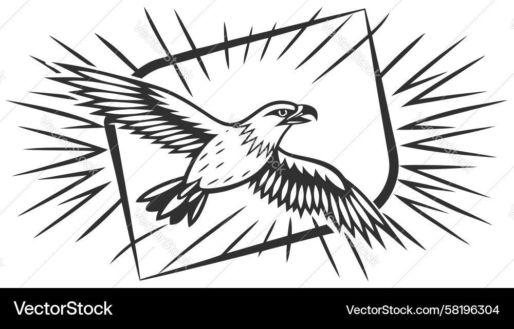 Dynamic Eagle Swoop - Powerful Bird Vector Image