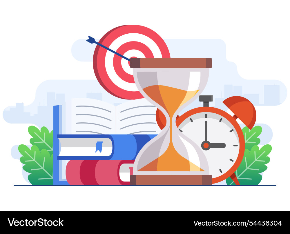 Exam Deadline Flat Concept Student Learning Vector Image exam-deadline-flat-concept-student-learning-vector-image
