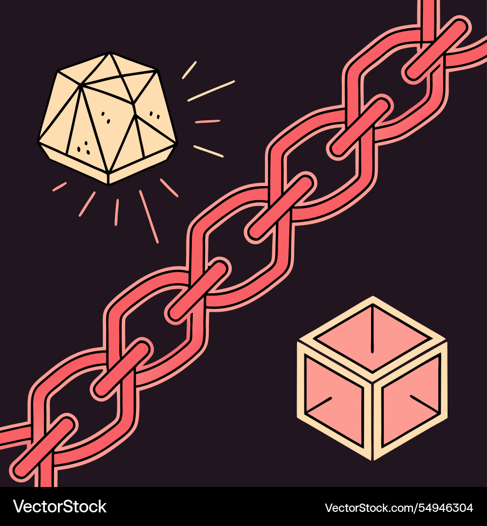 Glowing blockchain designs for tech projects Glowing blockchain designs for tech projects vector image