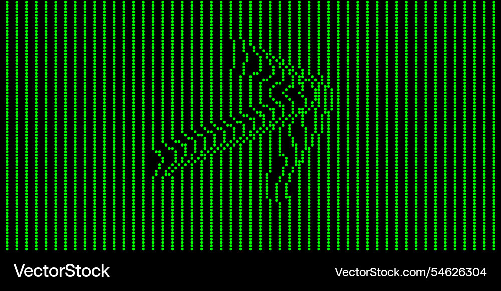 Green matrix digital background abstract vector image