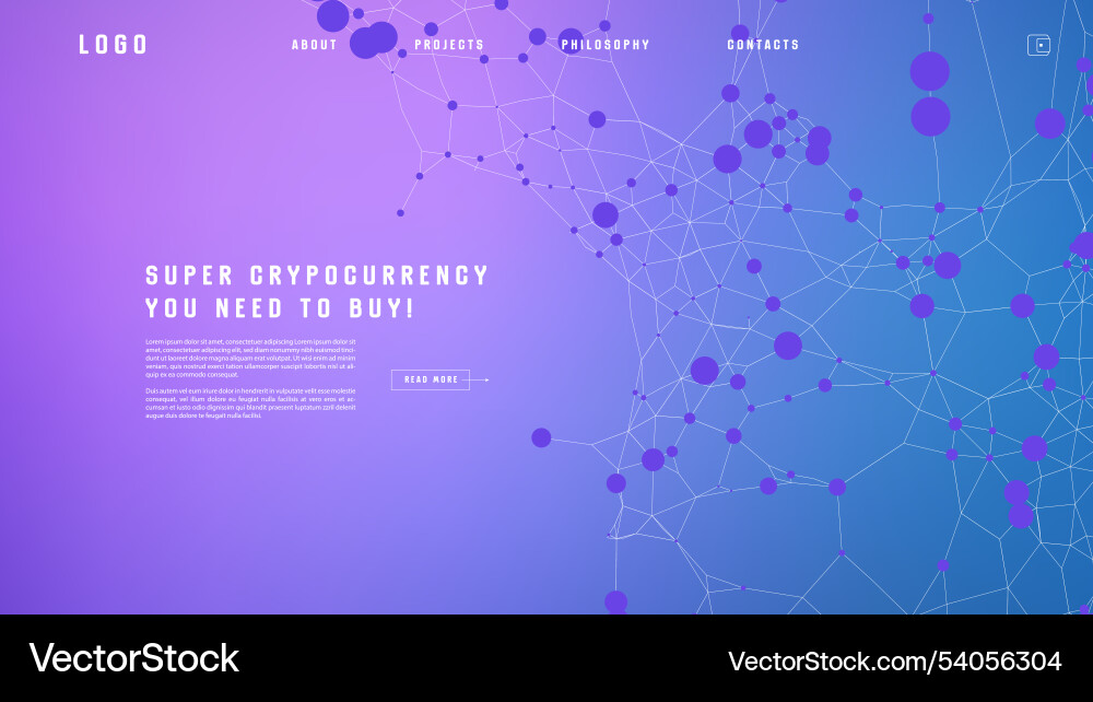 Landing page abstract design with big data Landing page abstract design with big data vector image
