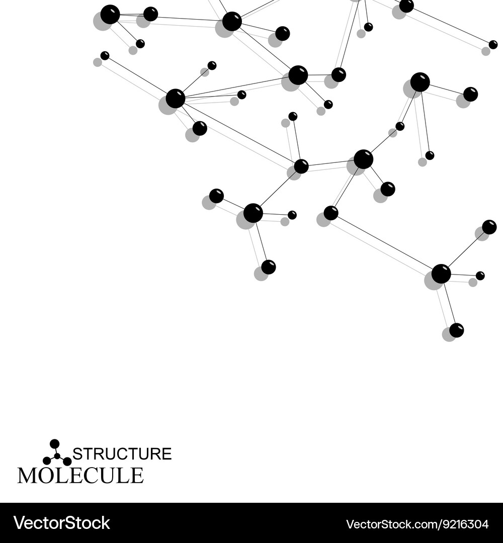 Molecule and communication with connected dots Vector Image