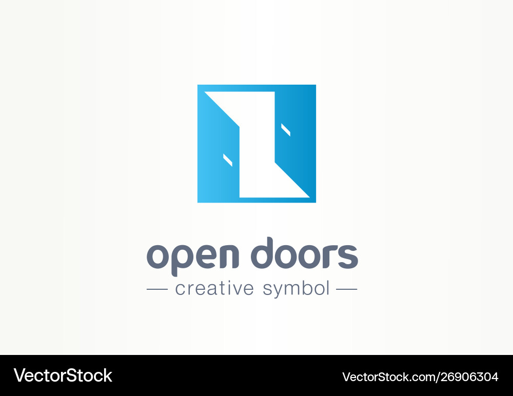 Offene Tür in und aus kreativen Symbol-Konzept Offene Tür in und aus kreativen Symbol-Konzept vektorbild