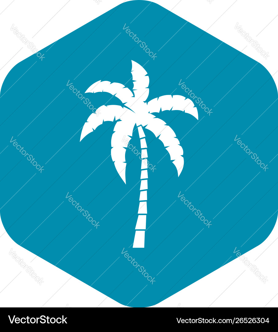 Palm tree icon simple style Vector Image