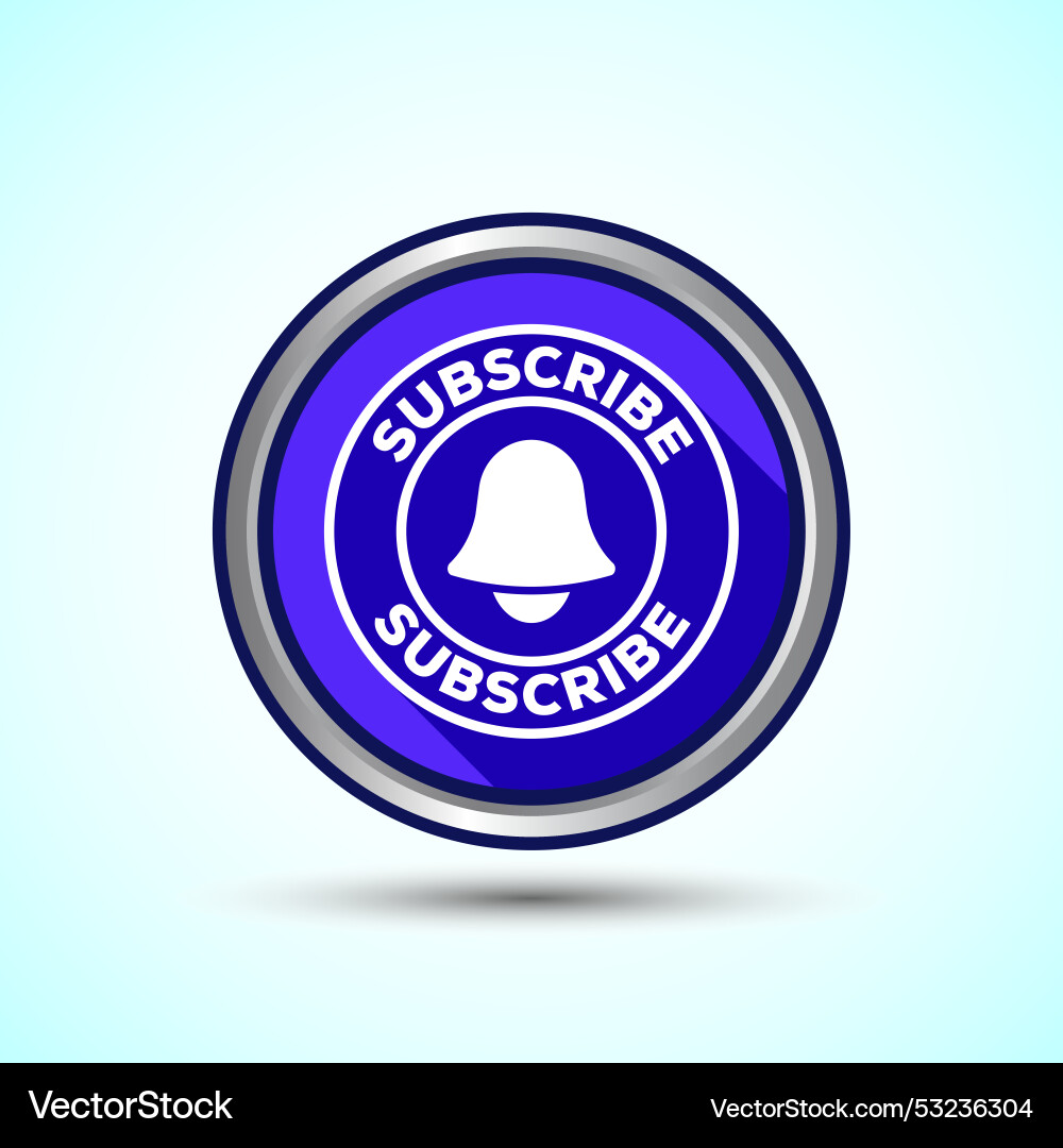 Subscribe icon button design channel Subscribe icon button design channel Vector Image