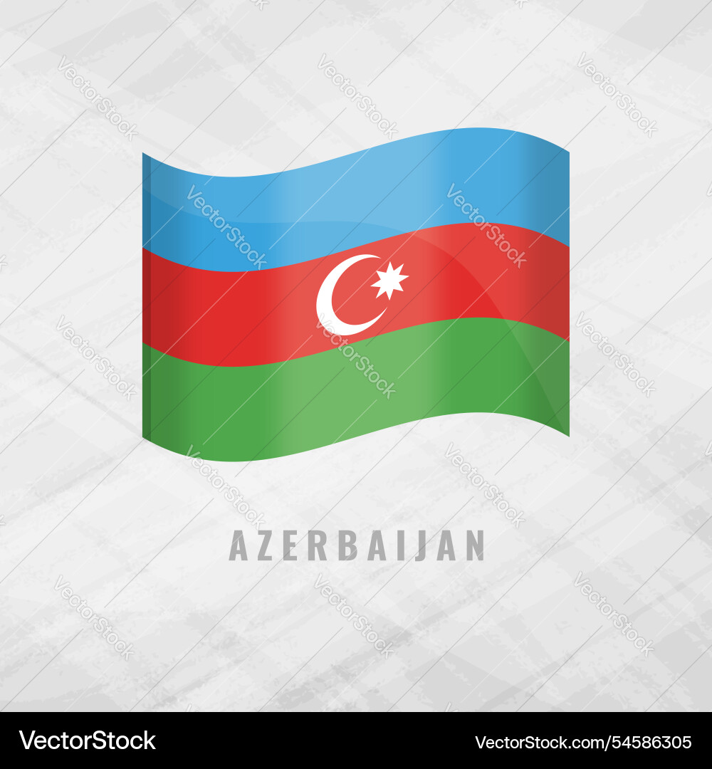 3d azerbaijan waving flag pattern background 3d azerbaijan waving flag pattern background vector image