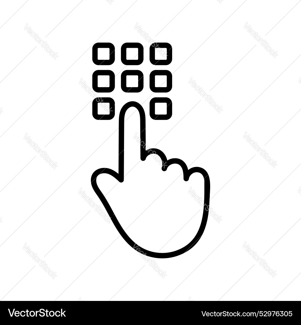 Code Keypad Lock Icon vector image