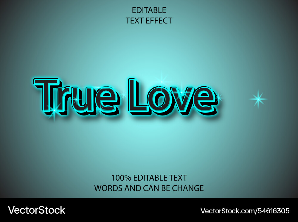Editable text effect 3d emboss neon style Editable text effect 3d emboss neon style vector image