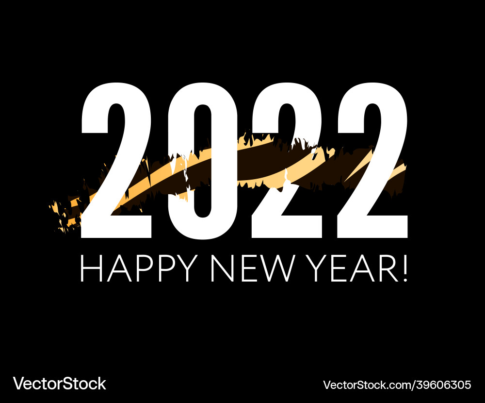 Happy chinese new year 2022 striped fluffy black Happy chinese new year 2022 striped fluffy black vector image