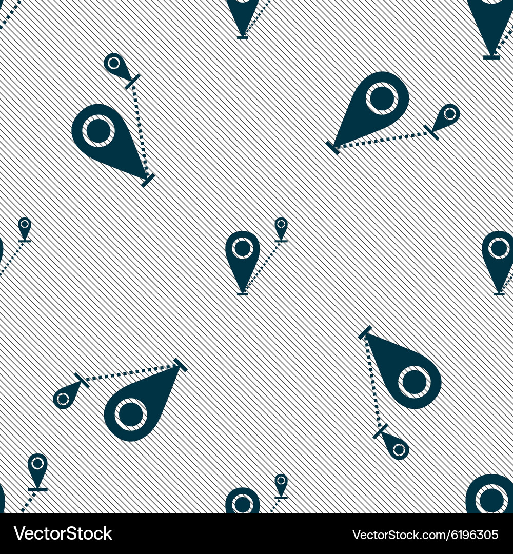 Map pointer icon sign seamless pattern Vector Image