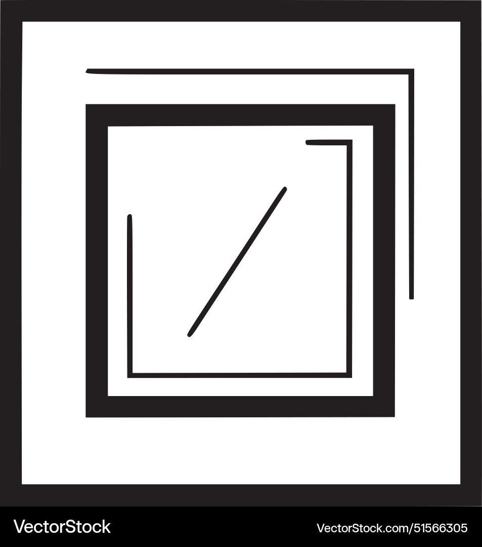 Photo frame - minimalist and simple silhouette Vector Image