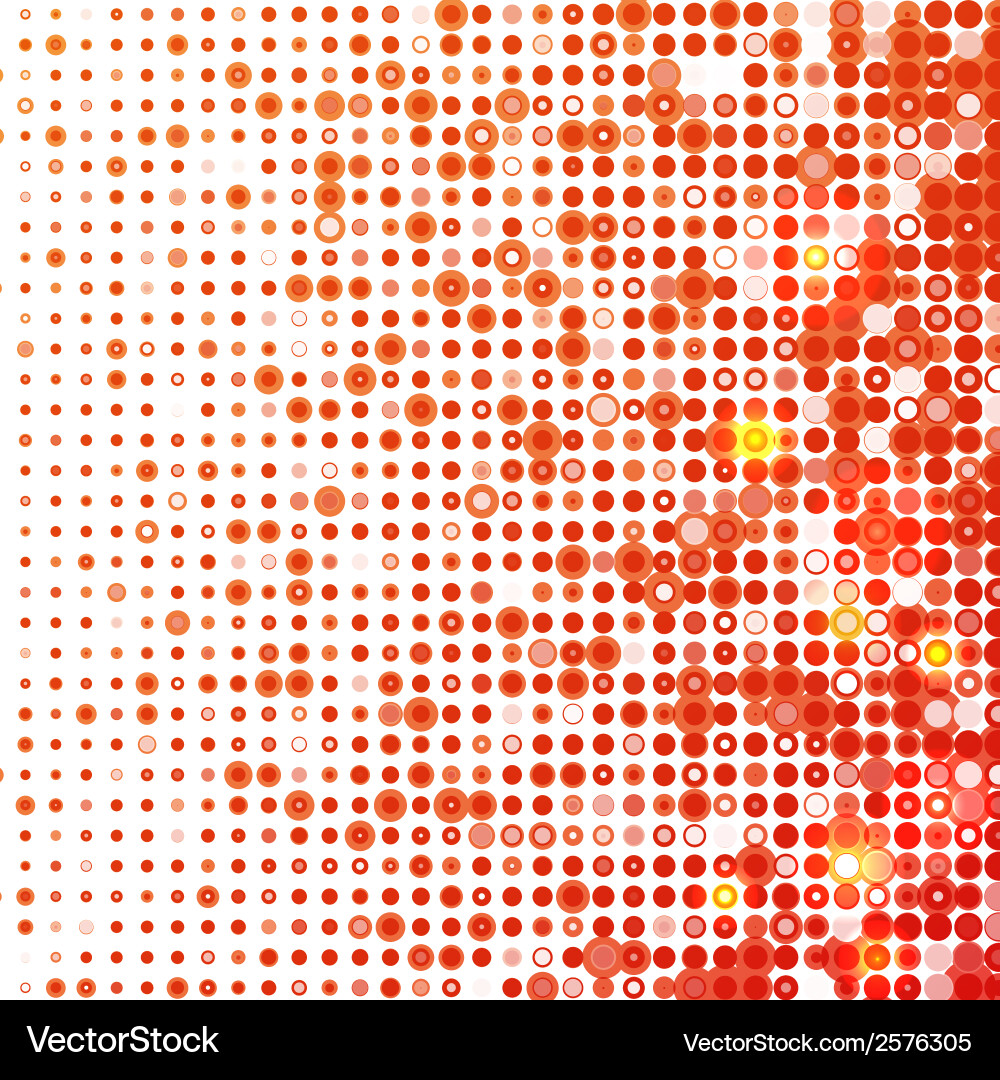 Red Halftone Dot Pattern vector image