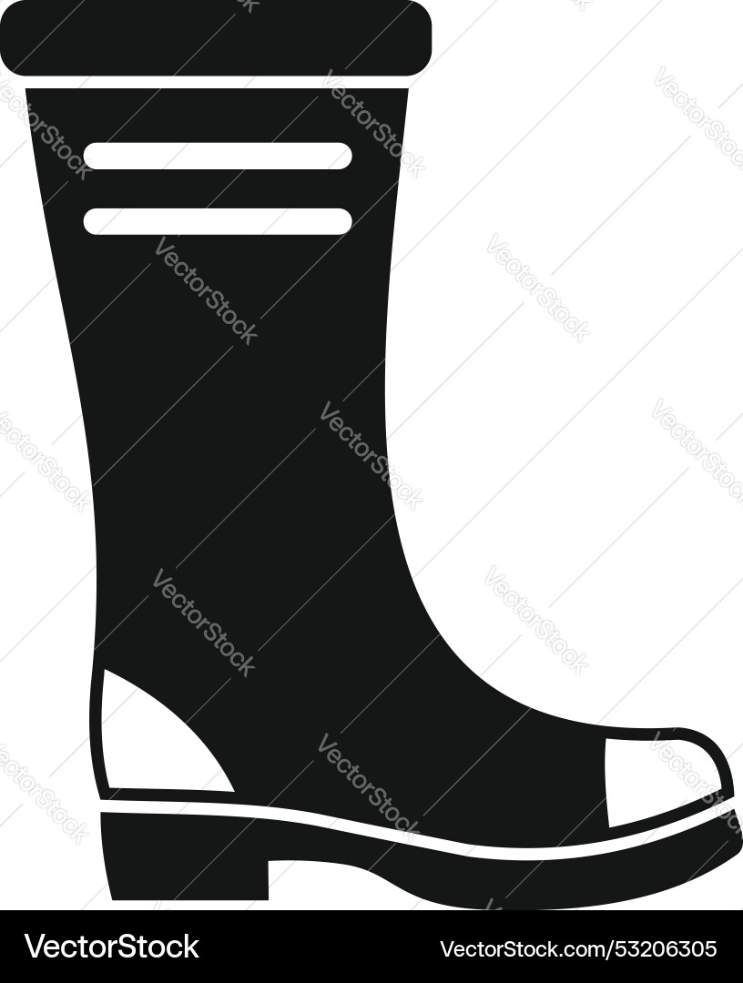 Rubber boot for working in garden icon simple Rubber boot for working in garden icon simple vector image