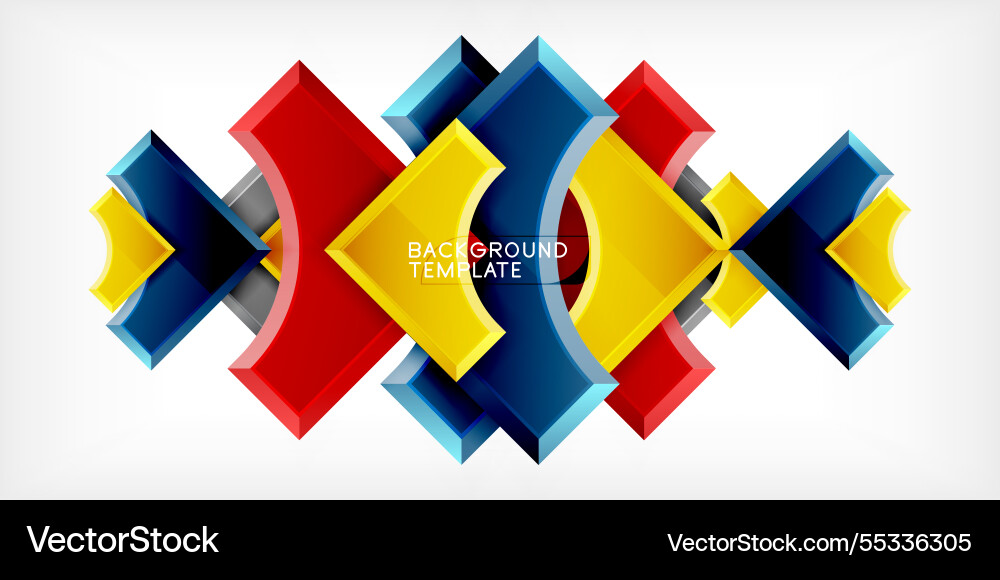 Square arrow shapes with round elements Square arrow shapes with round elements vector image