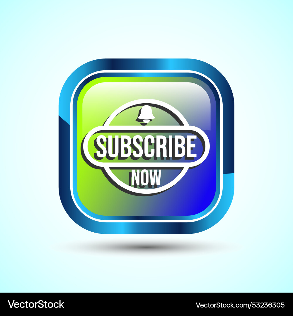 Subscribe icon button design channel vector image