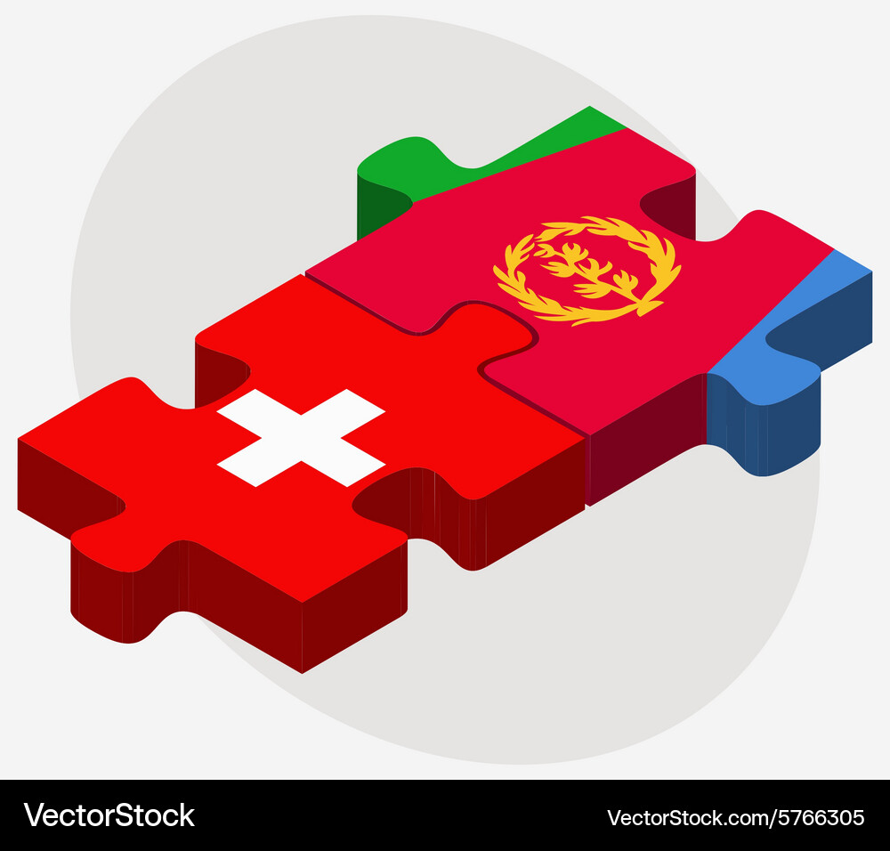 Switzerland and eritrea flags Vector Image