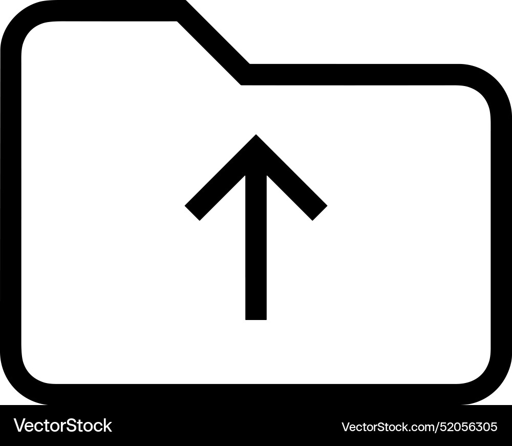 Upload outline icon symbol image Upload outline icon symbol image Vector Image