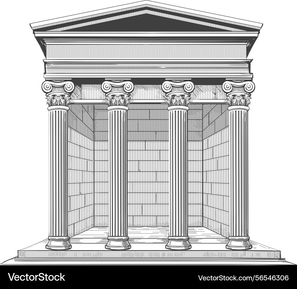 Antique building with columns Antique building with columns vector image