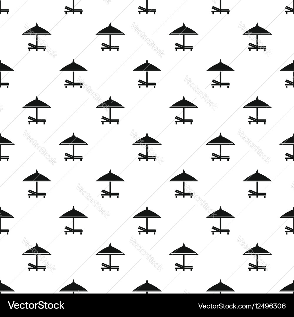 Bench and umbrella pattern simple style Vector Image