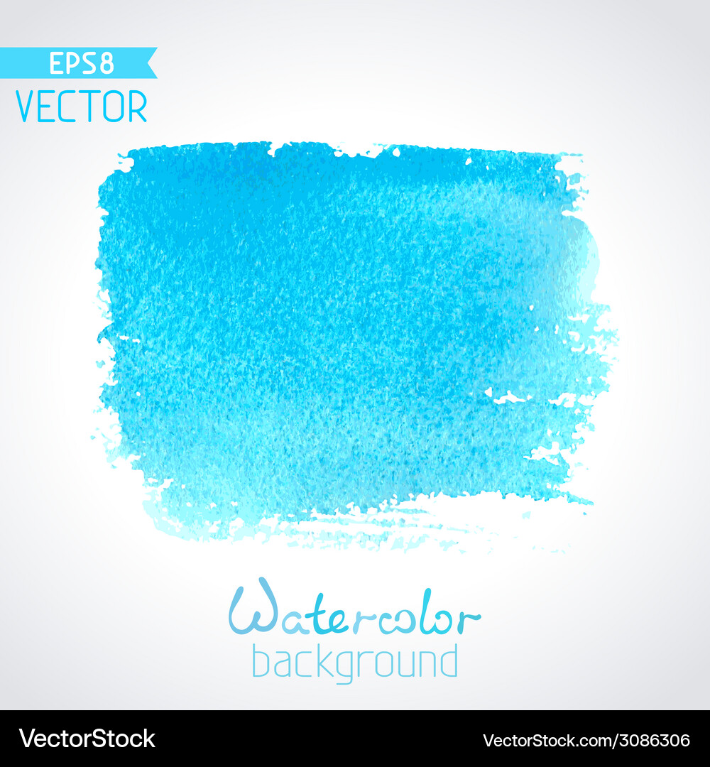 Blue Watercolor Square Background Vector Image