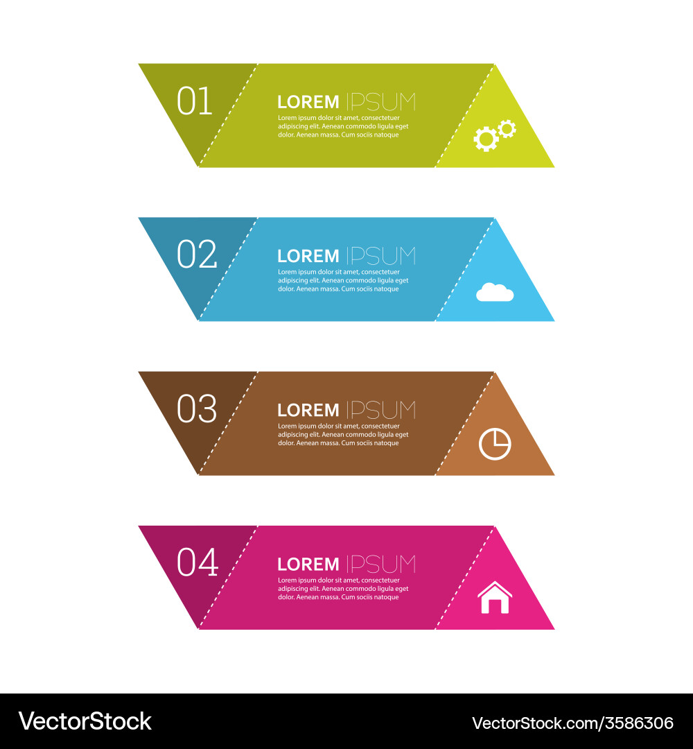 Comparative chart with templates for presentation vector image