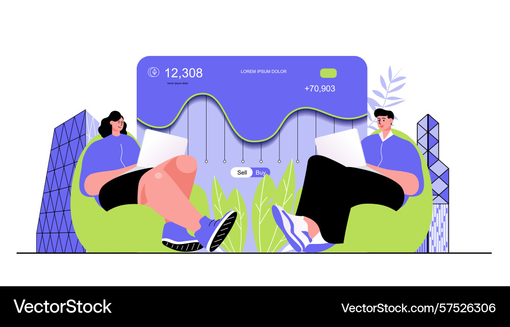 Cryptocurrency mining concept for modern web Cryptocurrency mining concept for modern web vector image
