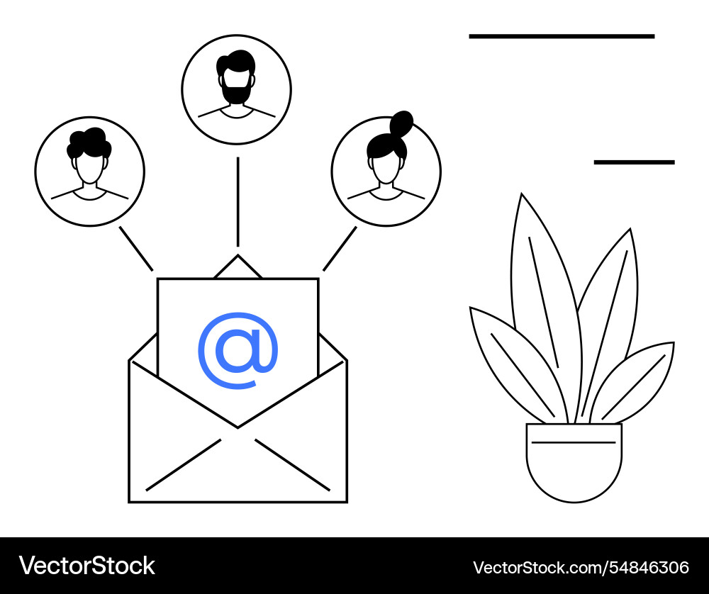 Digital communication network with envelope icon Digital communication network with envelope icon vector image