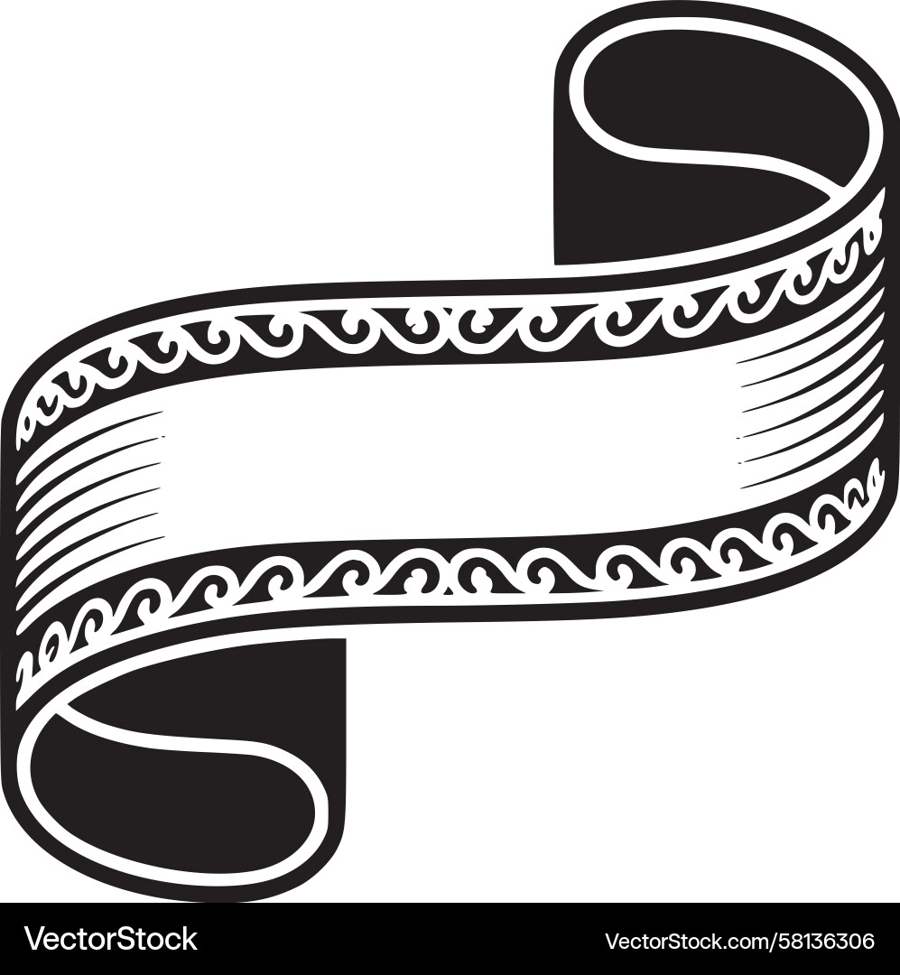 Elegant Monogram Scroll Vector Image