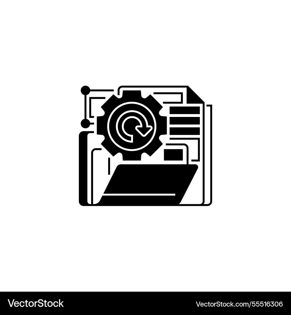 File restore line icon linear style sign File restore line icon linear style sign vector image