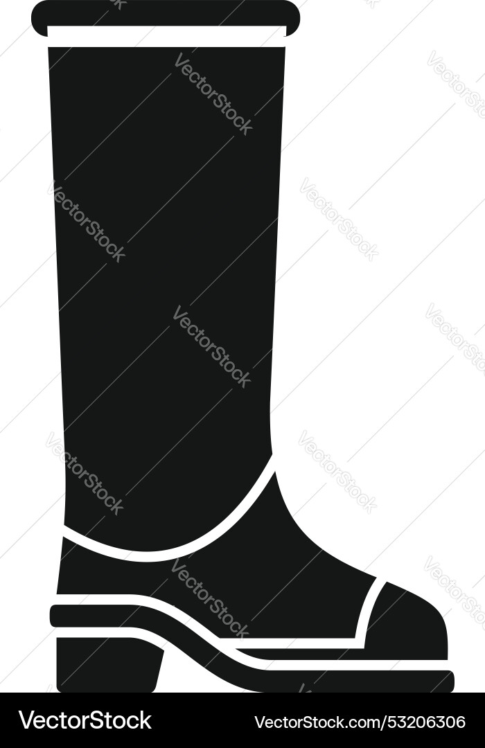 Firefighter boot protecting from fire icon simple Vector Image